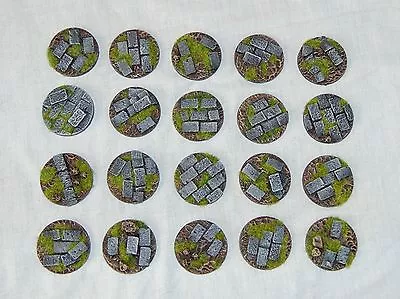 32mm Paved Round Resin Bases Sci-fi Fantasy By Daemonscape Qty10-50 • £20