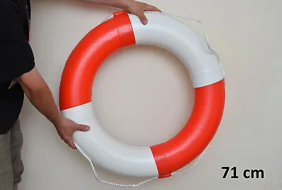 NEW Life Buoy Red And White Life Ring  PU Leather  - 60 Cm  - 71 Cm • £34.95