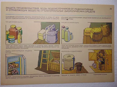 Original Food Protection Poster Fallout Soviet WMD Radiation Stalker • $12.99