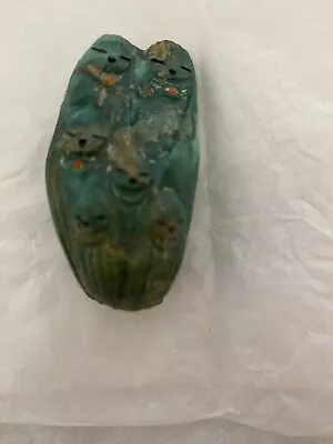 Antique 8 Faced Sandra Quandelacy Turquoise Corn Maiden Zuni Fetish Carving • $185