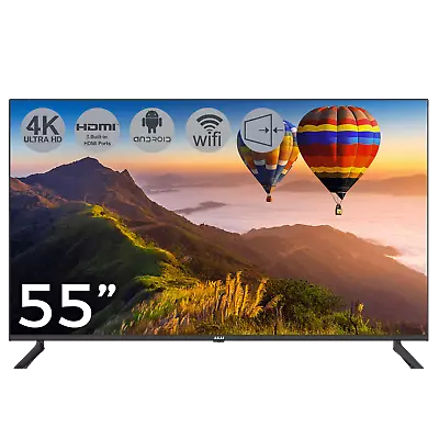 £299 • Buy Akai 55  Smart 4K UHD LED TV Freeview HD, WiFi, 3x HDMI, 2x USB Android 11.0 OS
