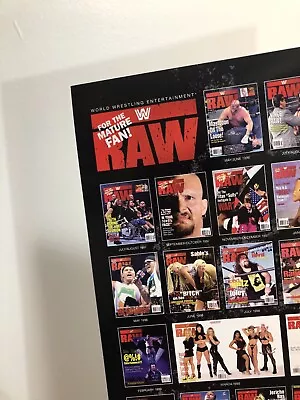 WWF RAW MAGAZINE Covers Poster 12x18” 1996 - 2003 WWE Wrestling (Custom Wall Art • $16.99