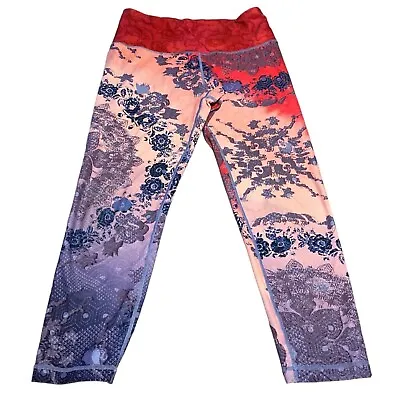 Nanette Lepore Leggings XS Multicolor Print Mandala Compression Yoga Athleisure • $19.97
