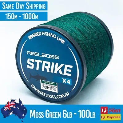 $10.95 • Buy ReelBoss Moss Green PE Braid Fishing Line 6lb - 100lb, 150m 300m 500m 1000m