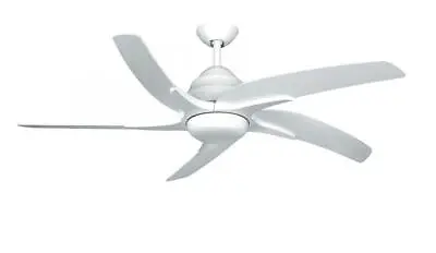 Fantasia Viper Plus 54 In Ceiling Fan White LED Light Gloss White Blades 116066 • £443.98