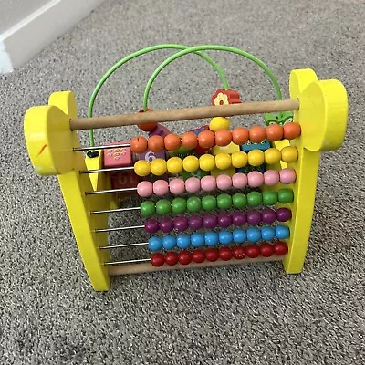 Kids Toy Small Montessori Colorful Beads Maze Track Abacus • $12