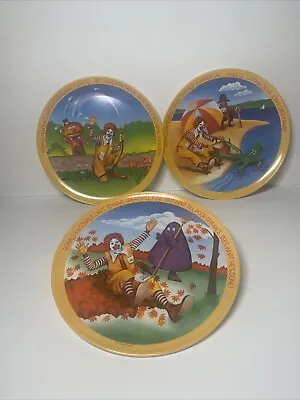 (3) Ronald McDonalds Four Seasons Lexington Plastic Plates Grimace Vintage • $30.86