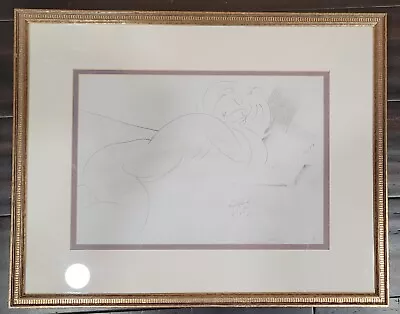 Modigliani Amedeo Sketch Female Lying Nude France Vintage 1992 Heliogravure • $120