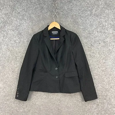 Oliver Black Jacket Womens 8 Black Long Sleeve Collared Button A3601 • $15.96