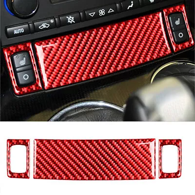 For Chevrolet Corvette C6 2005-07 Red Carbon Fiber Seat Heated Button Cover Trim • $16.29