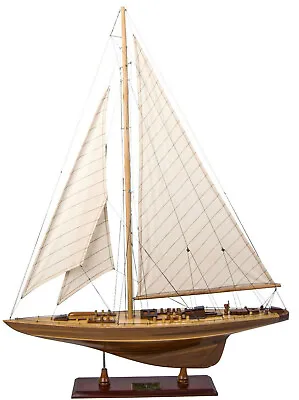 $274 • Buy Endeavour Classic Wood Yacht Model 24  Americas Cup J Class Boat Sailboat Decor