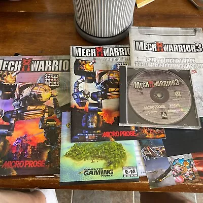 1999 Big Box Game Mech Warrior 3 Vintage PC MicroProse - 100% Complete - READ • $42