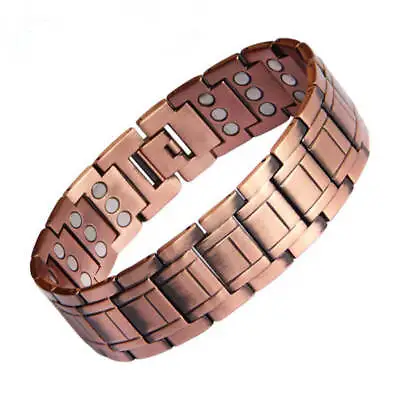 Largest Solid Copper Magnetic Bracelet Men Pain Relief Balance Arthritis Energy • $41.52