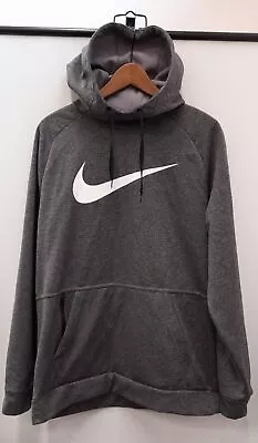 Nike Men's Dri-Fit Swoosh Gray Size L Pullover Hoodie • $24.99