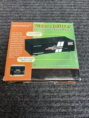 Monoprice Video Splitter 1 To 2 Port VGA Duplicator • $12