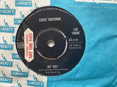 Eddie Cochran - ‘my Way’ Liberty Lib 10088. ‘factory Sample’  1963 • £4.99