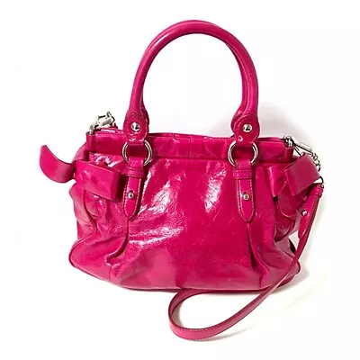 Miu Miu Vitello Lux 2Way Shoulder Tote Bag Rnn955 Fuchsia Pink Ladies Handbag • $445