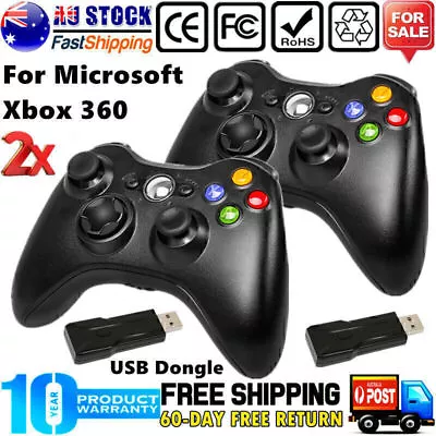 2PCS 2.4G Wireless Controller For Microsoft Xbox 360 Windows PC Gamepad Console • $57.99