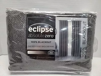 Eclipse Absolute Zero Blackout Drape Charcoal One Rod Pocket Panel NIP 40  X 95  • $18.90