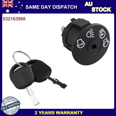 Ignition Switch & Key For Husqvarna Murray John Deere MTD 532163968 GY20074 92 • $25.99