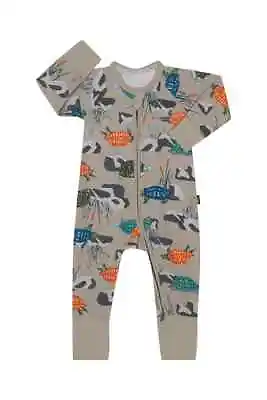 Bonds Baby Long Sleeve Zippy Wondersuit Sizes 0000 000 00 0 1 3 Colour Tortoises • $14.99