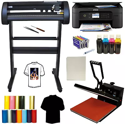 28 Metal Laser Vinyl Cutter Plotter 15x15 Heat Press Sublimation Ink Printer Kit • $769.99