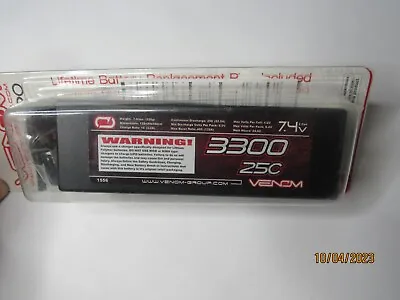 LiPo Battery By Venom Power 3300 25c 7.4v 1556 NEW • $54.99
