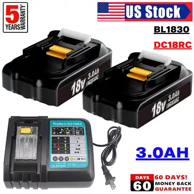 18V 3.0Ah Replacement For Makita Lithium Ion Battery Or Charger BL1815 BL1820 • $16.89
