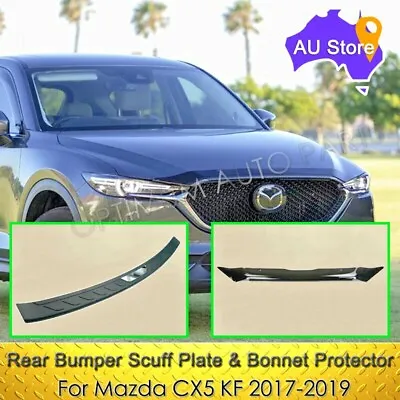 Rear Bumper Sill Scuff Plate & Bonnet Protector For Mazda CX-5 CX5 KF 2017-2021 • $160.20