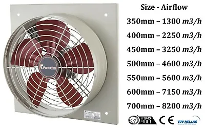 £174.50 • Buy Industrial Commercial Square Frame Axial Extractor Fan, For Kitchen, Warehouse