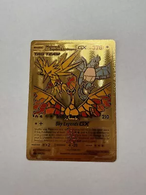 Gold Tag Team Moltres Zapdos Articuno GX Display Card SM210 NM/M • $0.99