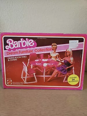 Vintage Barbie Dream Furniture Collection Dining Room VGUC W/box • $50