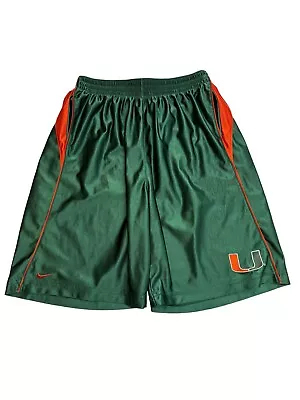 Nike Miami Hurricanes Vintage Green Shorts Men’s Size Medium 9” Inseam • $25.99