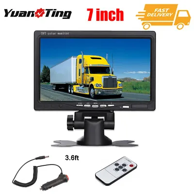 7'' Car Truck TFT LCD Monitor Screen For Bus Van Rear View Reverse Backup Camera • £23.39