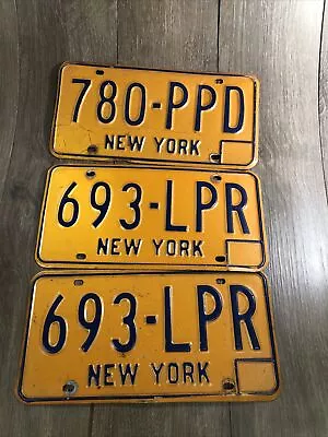 Lot Of 3 Vintage 1970s New York State NY License Plates Tag • $30