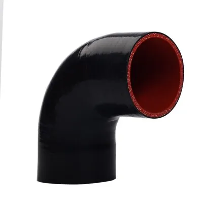 3  To 4 Inch 90 Degree Elbow Black Silicone Coupler Reducer Pipe Hose BKRD • $12.66