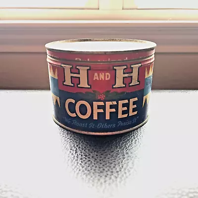 Vintage Hoffmann-Hayman 1lb Key Wind Coffee Tin San Antonio-Houston Texas • $15