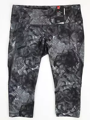 NEW Under Armour Women’s HeatGear Compression Capri Leggings Jet Gray Silver XXL • $44.50