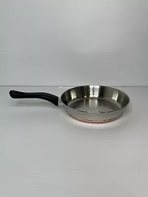 Vintage Revere Ware 1801 Copper Bottom 9 Inch Skillet USA No Lid Clinton ILL • $19.99