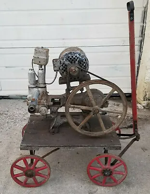 Antique F E Myers Bros Water Well Pump Electric Motor Primitive Wagon Cart Farm  • $1039.20