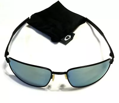 OAKLEY SQUARE WIRE II SUNGLASSES Matte Black W/ Gun Icons Emerald Iridium Lenses • $329.99