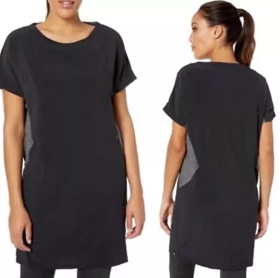 Smartwool | Genius Shirt Dress Merino Wool Blend Short Sleeve XS Black Gray • $40