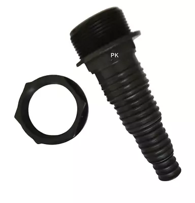 Barbed Tank Connector Threaded Nut BSP 38mm 1.5  Fit Flexible Pipe 38 32 25 20MM • £7.95