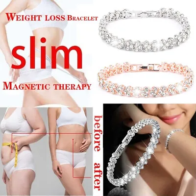 Magnetic Therapy Bracelet Beads Health Care Weight Loss Jewelry Women's Cryst C~ • $7.39