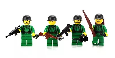 Green WW2 Squad US Army Soldier Minifigures Made With Real LEGO®  Minfigures • $67.92