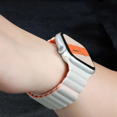 $11.39 • Buy 44 38 45 49mm Magnetic Silicone Loop Band Strap For Apple Watch Ultra 8 7 6 5 SE