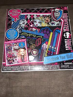 Monster High Scrapbook Your Wall Kit Set 100 Piece Stickers Marker Frames Mattel • $7.99