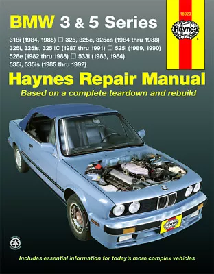 $54.95 • Buy BMW 3 & 5 Series E30, E28, E34 1982-1992 Haynes Workshop Manual