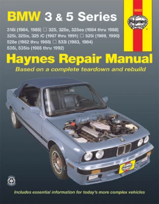 $54.95 • Buy BMW 3 & 5 Series E30, E28, E34 1982-1992 Haynes Workshop Manual