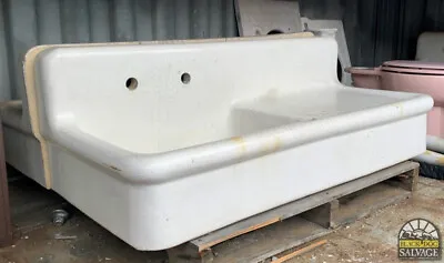 Fireclay Farm Sink 1929 Ideal Pottery 52  Right Side Drainboard • $3249.99